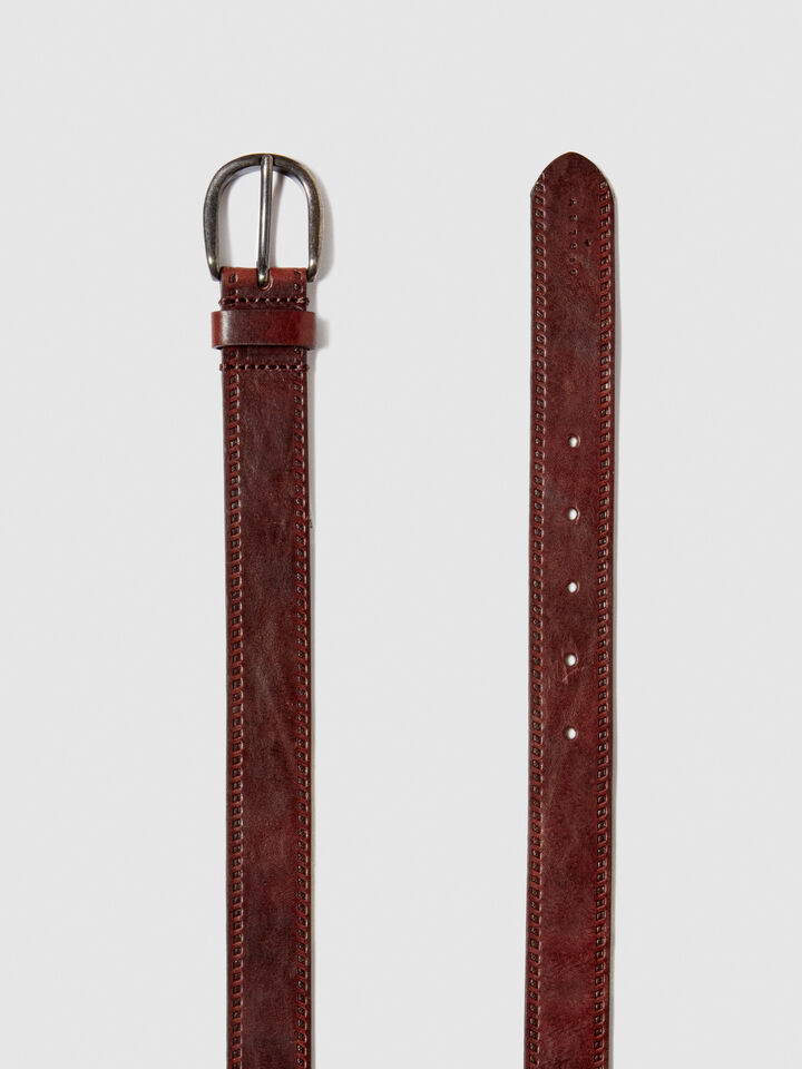 Leather look belt - men's belts - Brown | Sisley image number 2